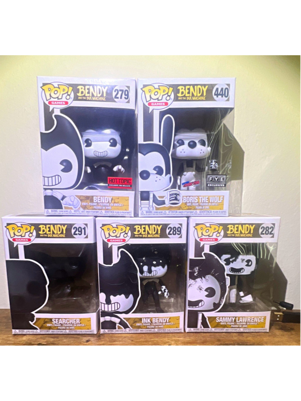 Funko Pop! Bendy Ink Machine Lot 5 Bendy Boris Sammy searcher Hot Topic FYE 279